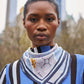 Central Park Silk Bandana in color french blue