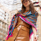 Park Paisley Silk Ribbon Scarf in color fired brick