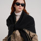Oversized Triangle Wrap in color black
