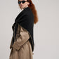 Oversized Triangle Wrap in color black
