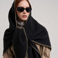 Oversized Triangle Wrap in color black