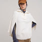 Texture Knit Poncho in color vanilla