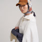 Windowpane 35" Silk Square Scarf in color silver