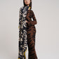 Park Paisley Oversized Silk Square Scarf in color black