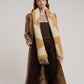 Geo Double Face Jacquard Scarf in color camel