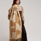 Geo Double Face Jacquard Scarf in color camel