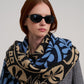 Park Paisley Jacquard Scarf in color black