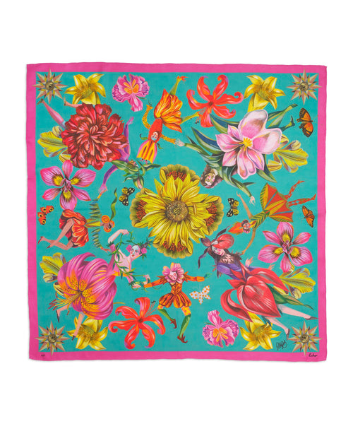 Women's Scarves | Limited-Edition Silk Scarf by Olaf Hajek | Echo100