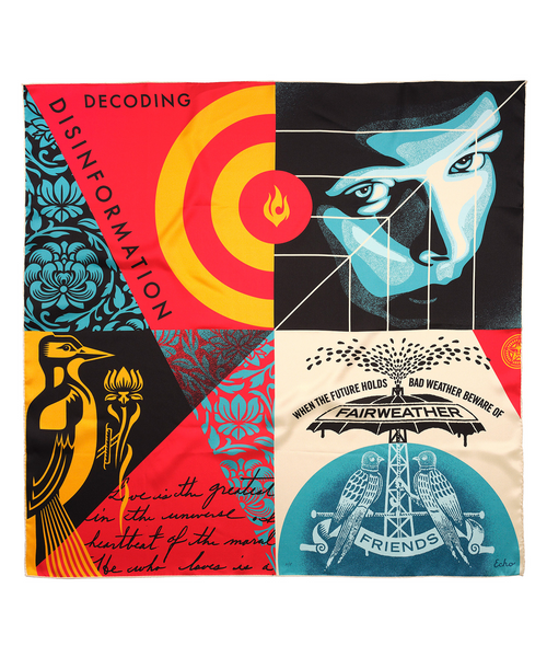 Silk Scarf | Limited-Edition Silk Scarf by Shepard Fairey | Echo100
