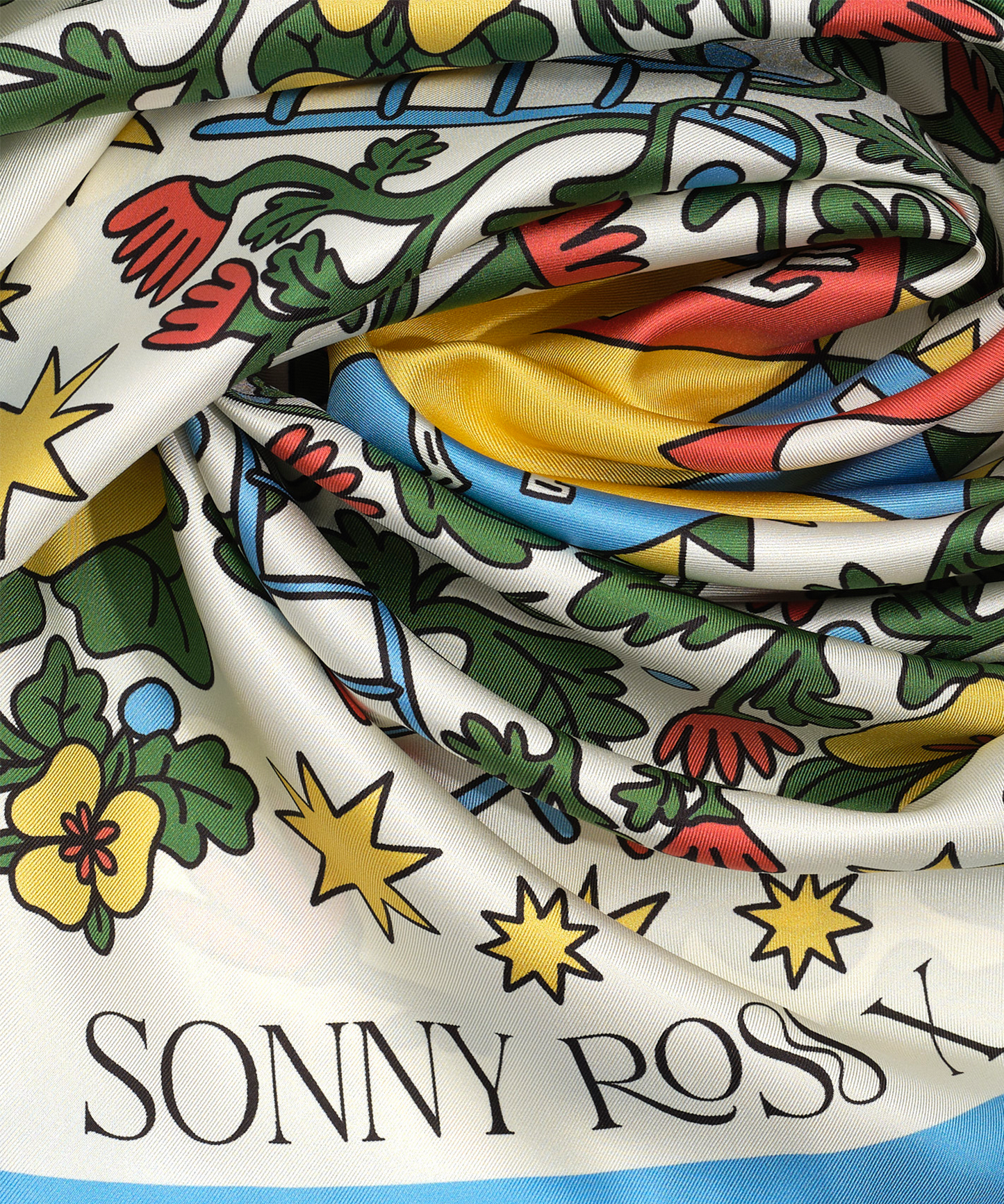 A close-up image of the Echo100 scarf by Sonny Ross