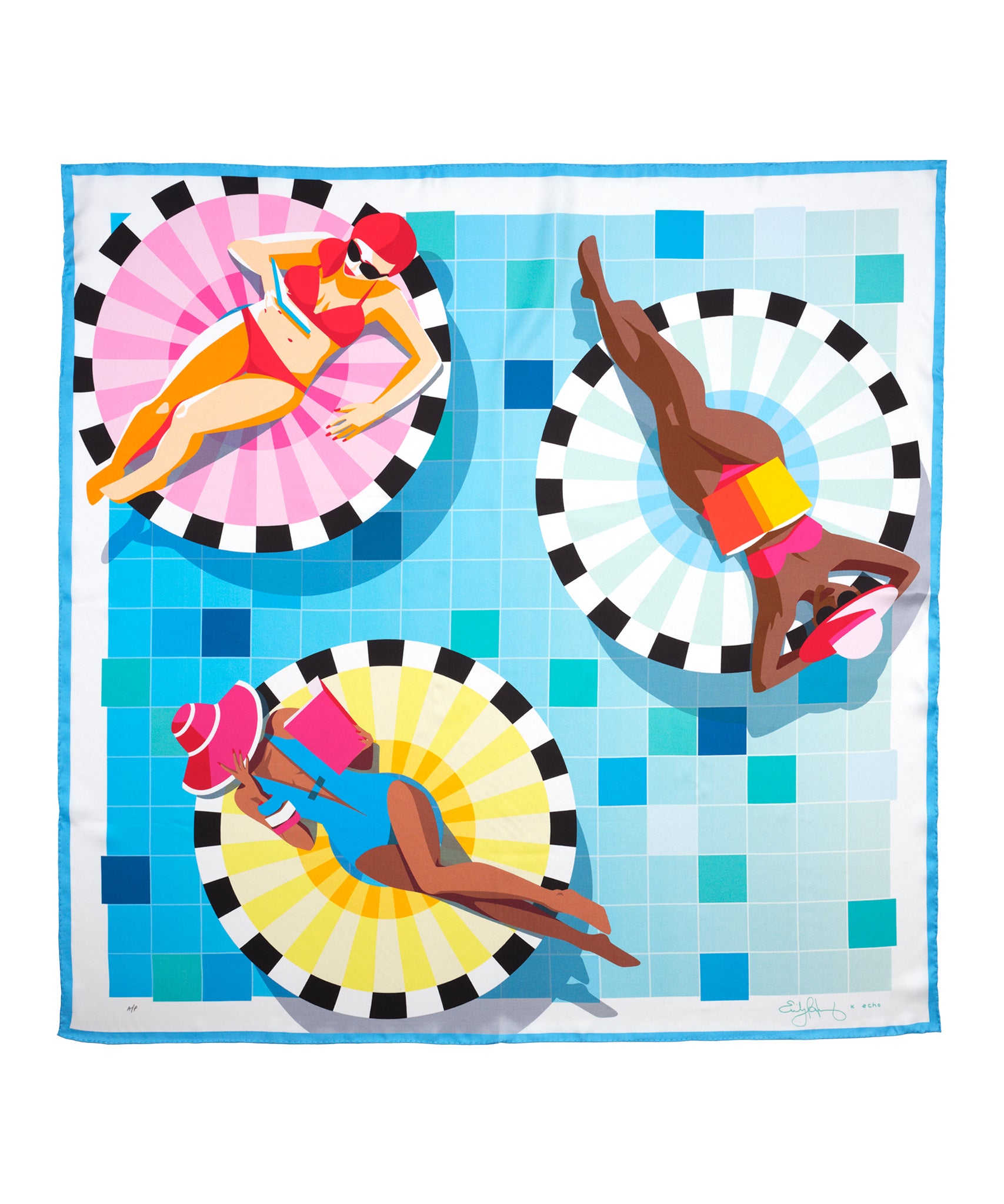 Silk scarf by Emily Henry inspired by Funny Story