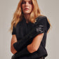 Fully Long Leather Glove in color black