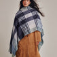 Gramercy Plaid Wrap in color french blue
