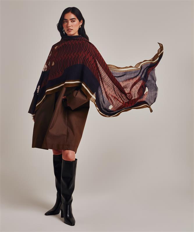 Hear Me Roar Wrap in color navy