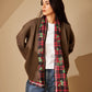 Holly Plaid Silk Scarf in color Black