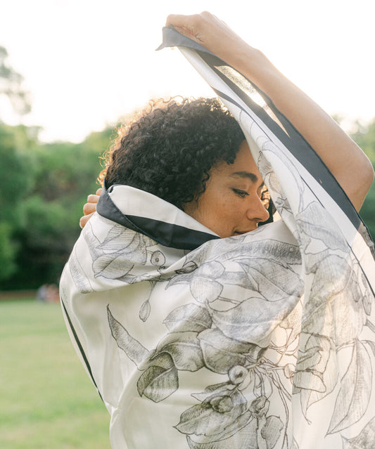 scarf designed by Lauren Ridloff