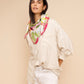 Oasis 35" Silk Square Scarf in color cream