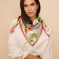 Oasis 35" Silk Square Scarf in color cream