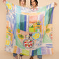 Veranda Oversized Square Scarf in multi