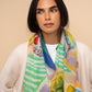 Veranda Oversized Square Scarf in multi