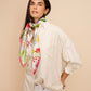 Oasis 35" Silk Square Scarf in color cream