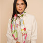 Oasis 35" Silk Square Scarf in color cream