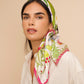 Oasis 35" Silk Square Scarf in color cream