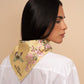 Spring Unfolding 35" Silk Square Scarf in color buttercup