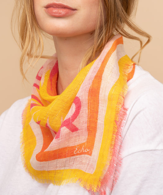 Cool Summer Bandana in color pink lemonade