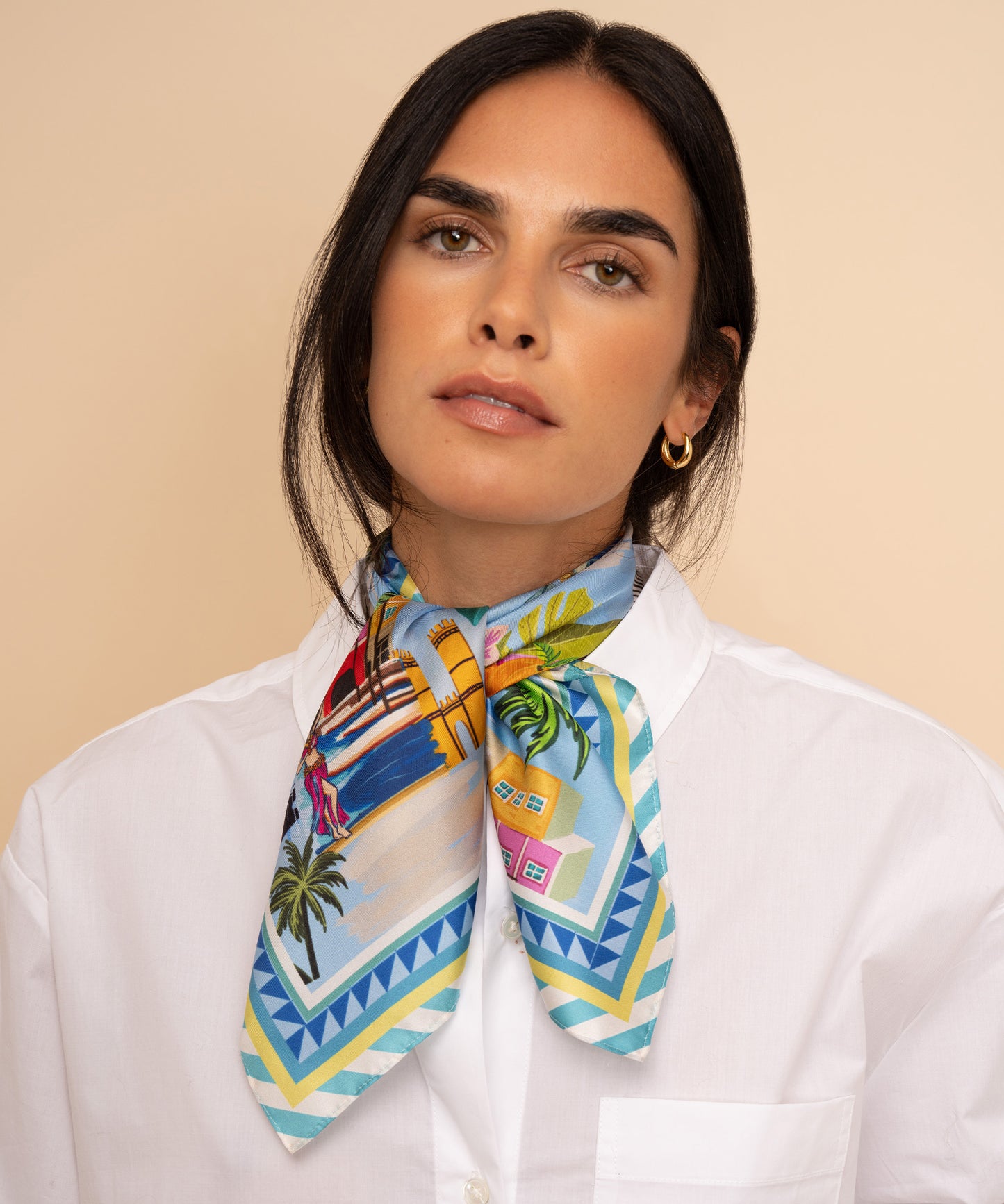 Positano Bandana in color vista blue