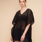 Eyelet Butterfly Caftan in color black