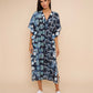 Batik Maxi Caftan n color indigo