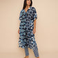 Batik Maxi Caftan n color indigo