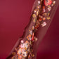 Painted Floral Wrap in color fired brick