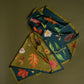 The Botanists 35" Silk Square Scarf in color bottle green