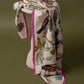 Park Visitors Oversized Square Scarf in color cream