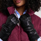 Long Leather Glove in color black