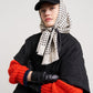 Tubular Dot Scarf in color black