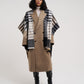 Gramercy Plaid Ruana in color black