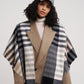 Gramercy Plaid Ruana in color black