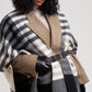 Gramercy Plaid Ruana in color black