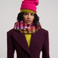 Quarter Check Wrap in color rose violet