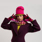 Adjustable Belt Glove in color winter berry