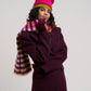 Quarter Check Wrap in color rose violet