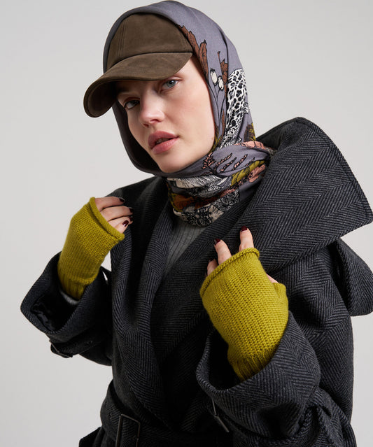 Central Park Square Scarf in color charcoal