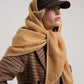 Oversized Triangle Wrap in color camel