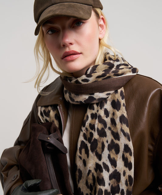 Leopard Wrap in color camel