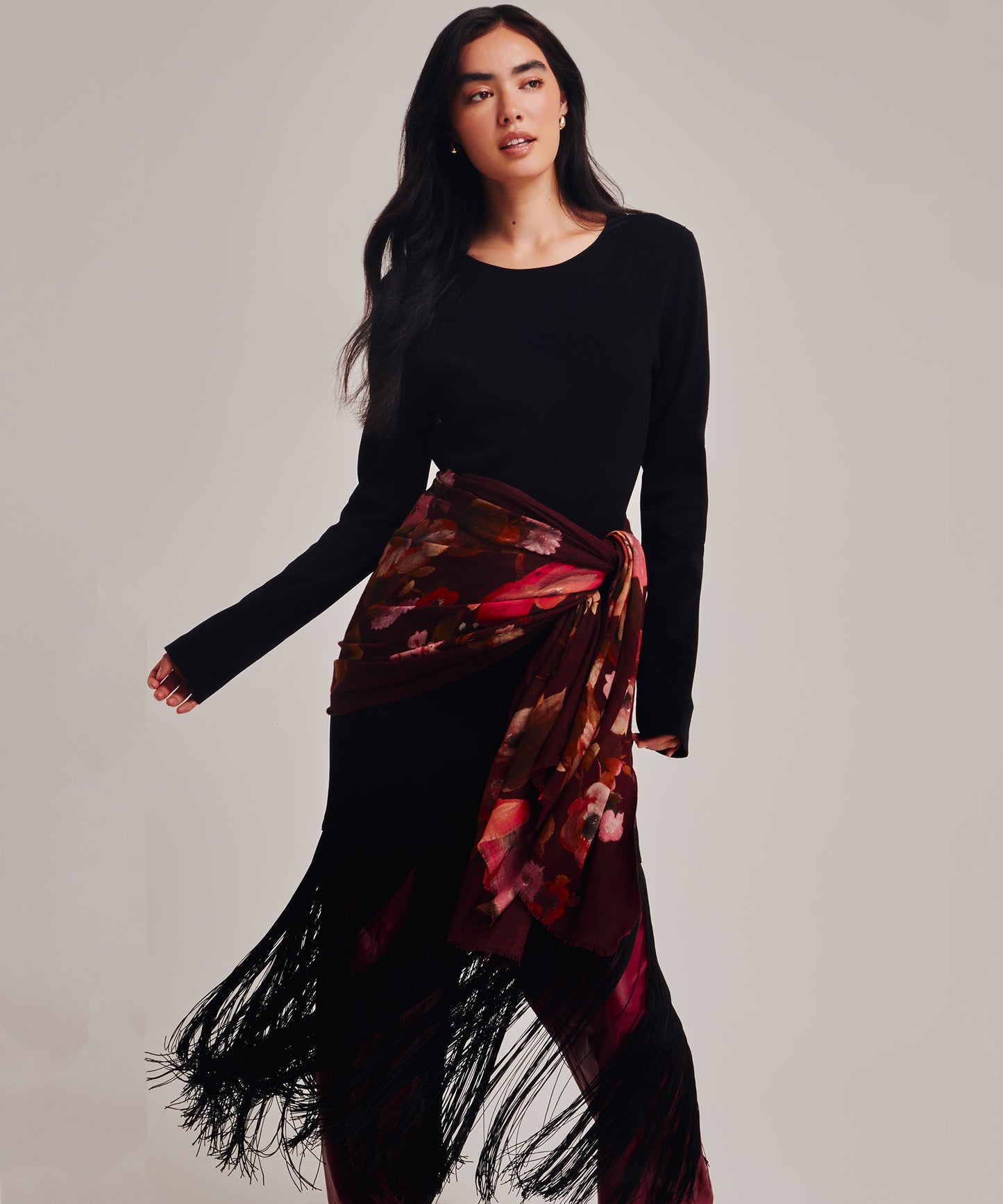 Painted Floral Wrap in color fired brick