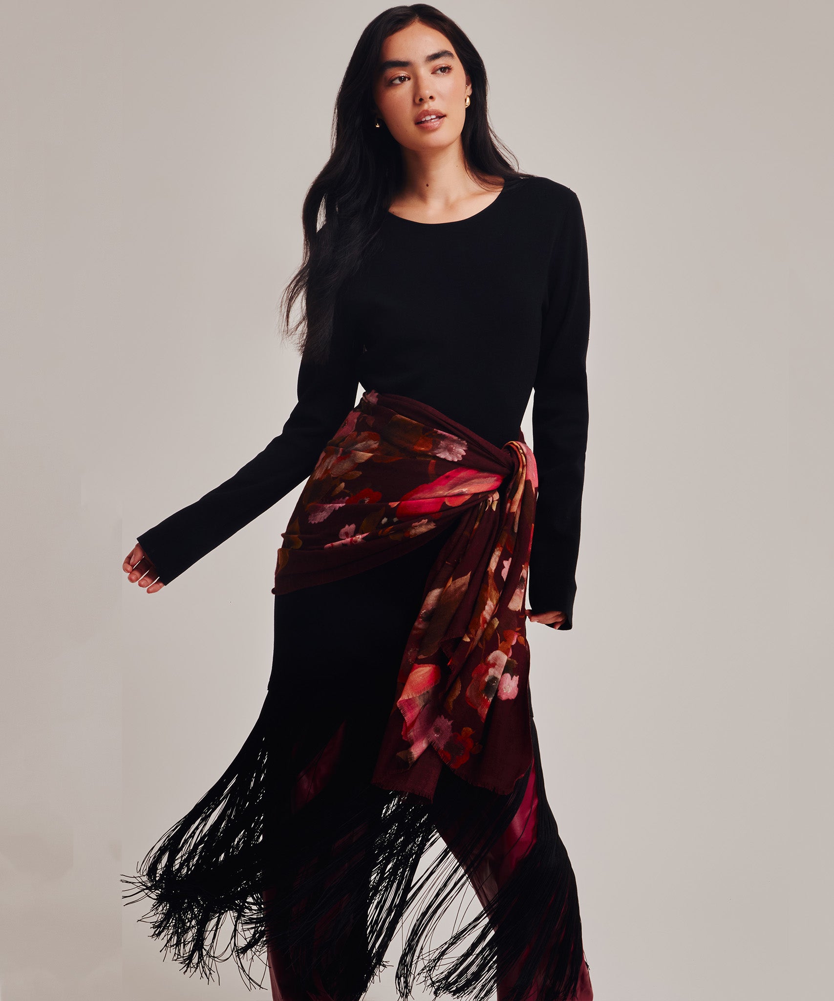 Painted Floral Wrap in color fired brick