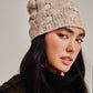 Park Cable Beanie in color farro heather